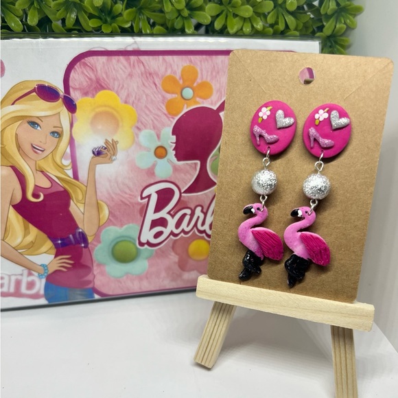 Hand made polymer clay earrings with added resin. Clipons available - Picture 1 of 1